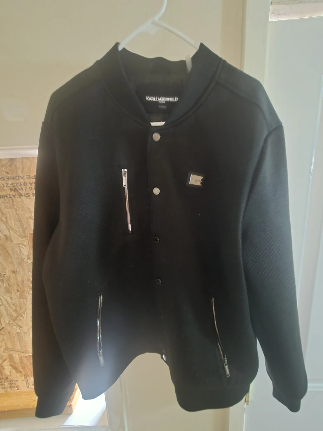 Karl Lagerfeld Black Bomber Jacket