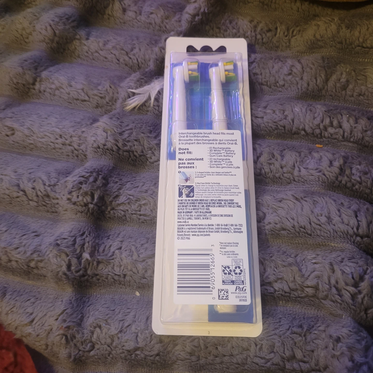 Oral-B FlossAction X Replacement Toothbrush Heads - 3 Pack
