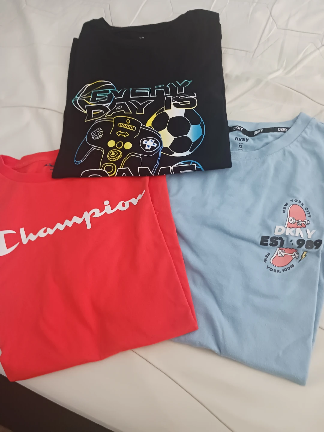 Champion, DKNY, and Black Graphic T-Shirts - Bundle of 3 - photo 2
