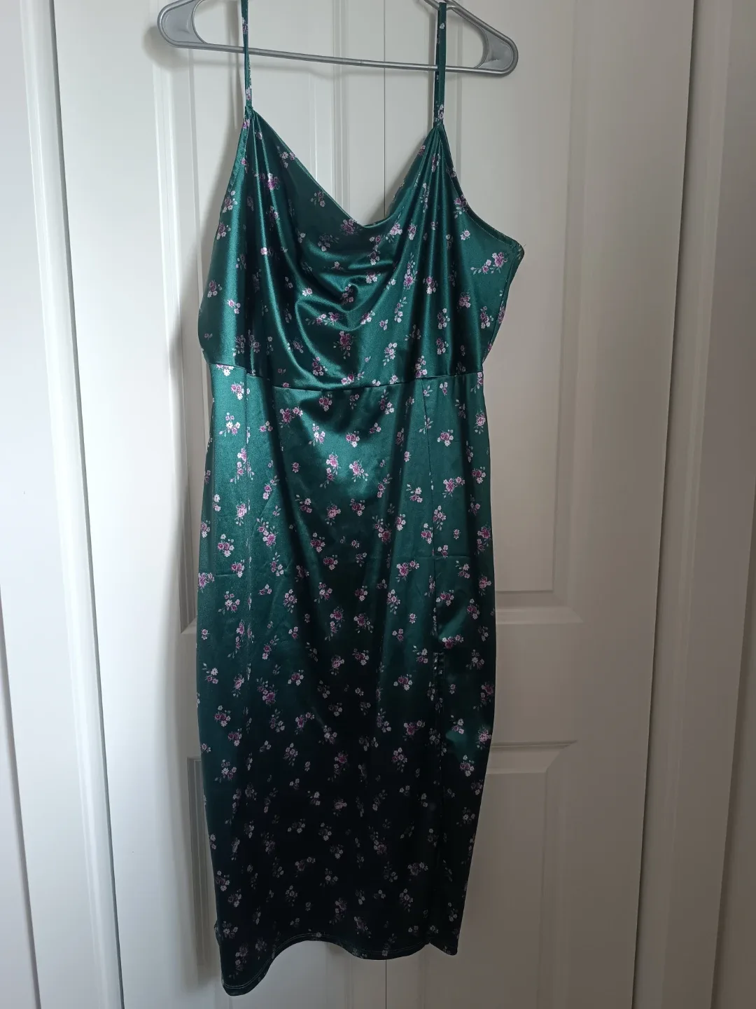 DIVIDED floral slip dress - Green - XL