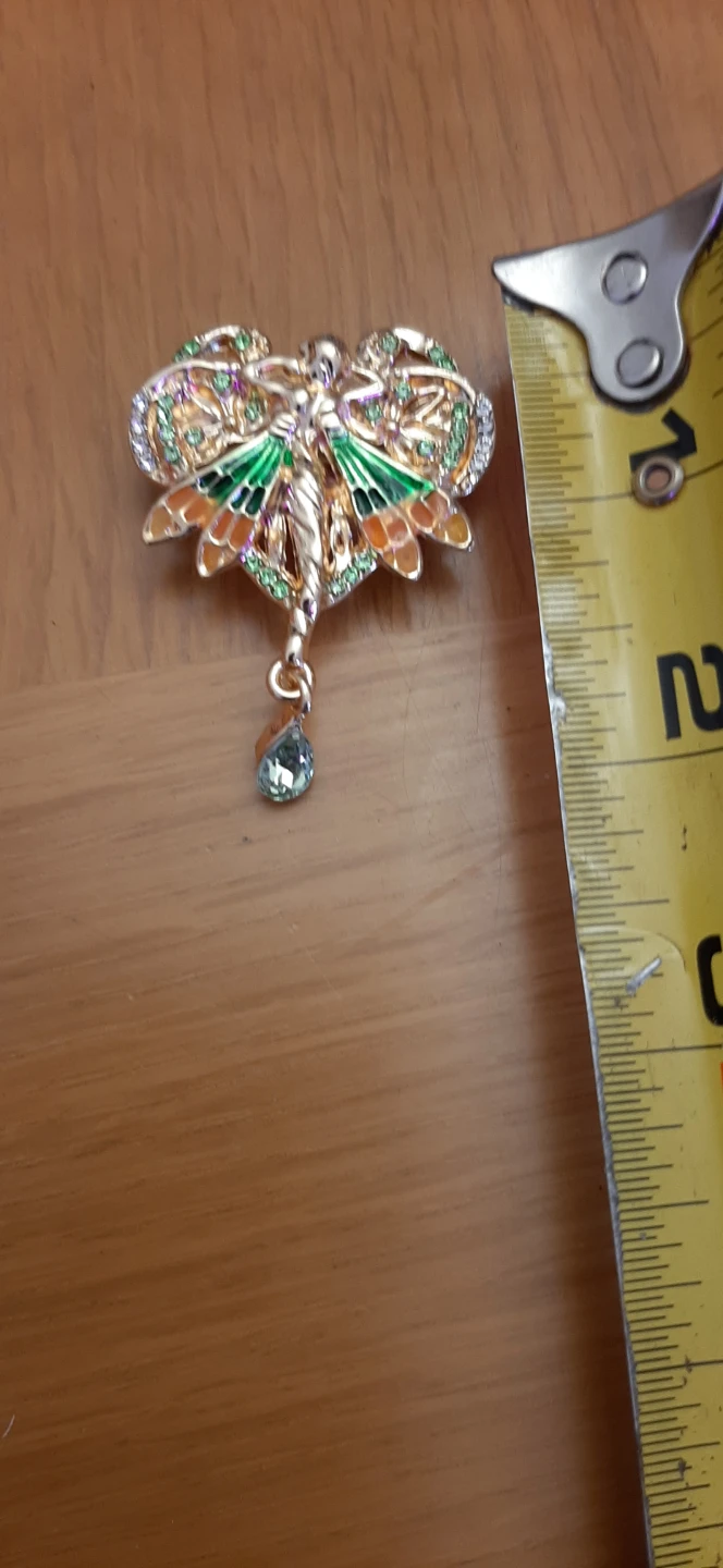 Fairy Angel Heart Brooch Pin - photo 3