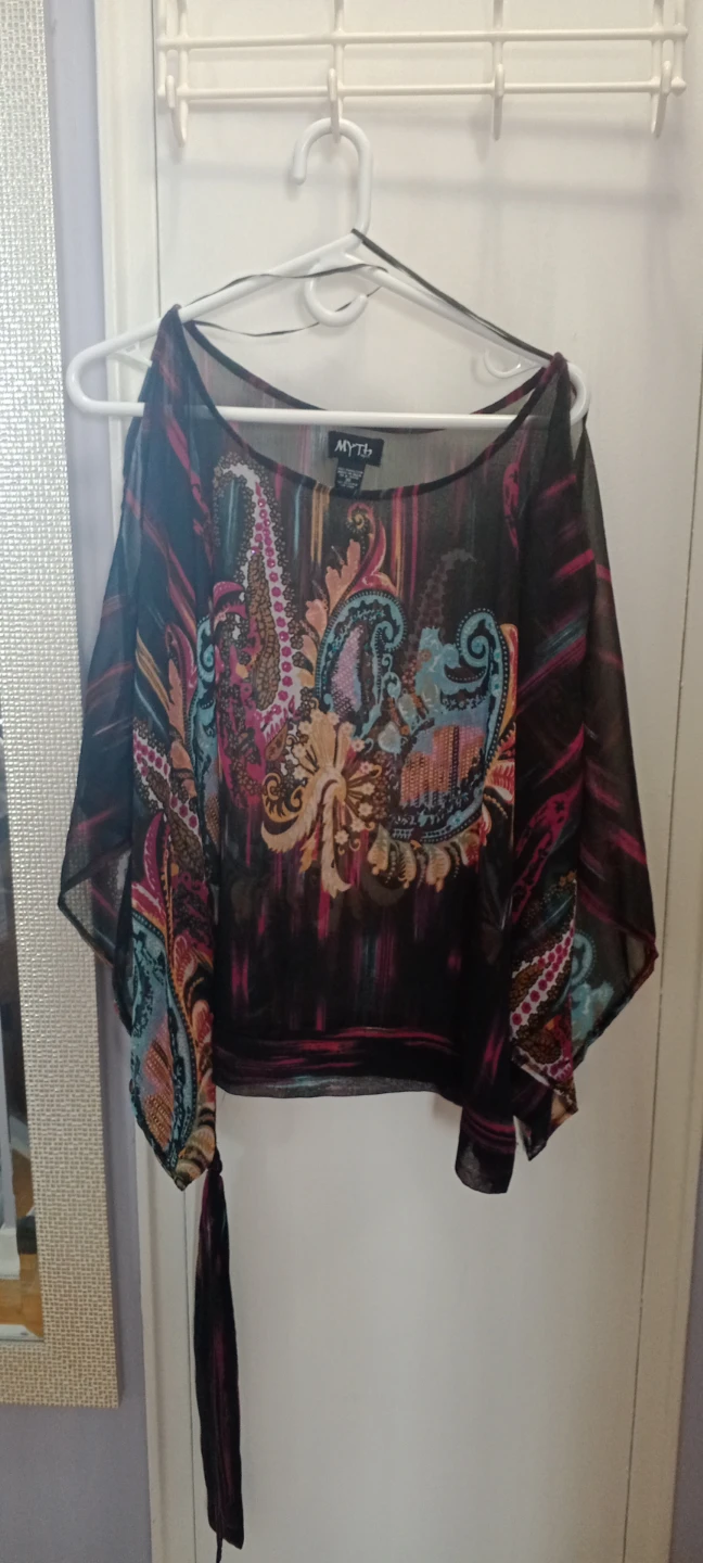 Myth NYC Women's 3X Sheer Blouse