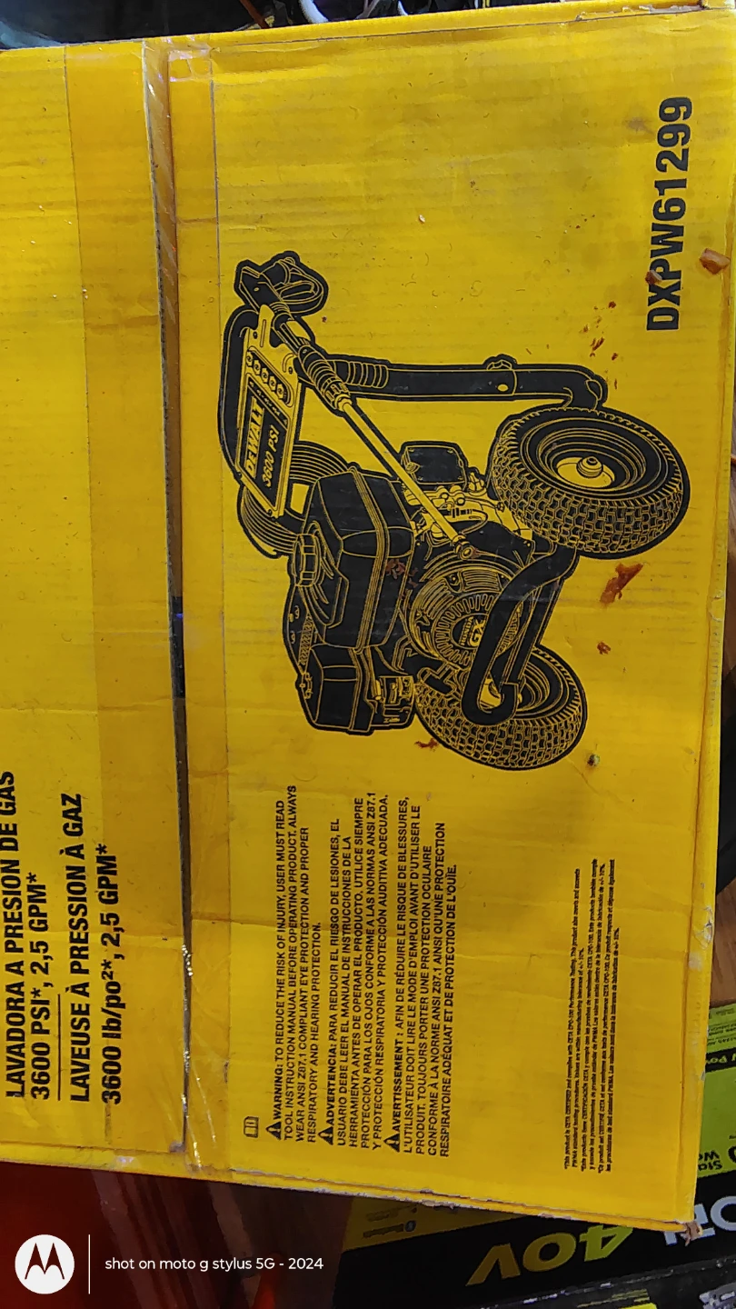 DeWalt 3600 MAX PSI 2.5 GPM