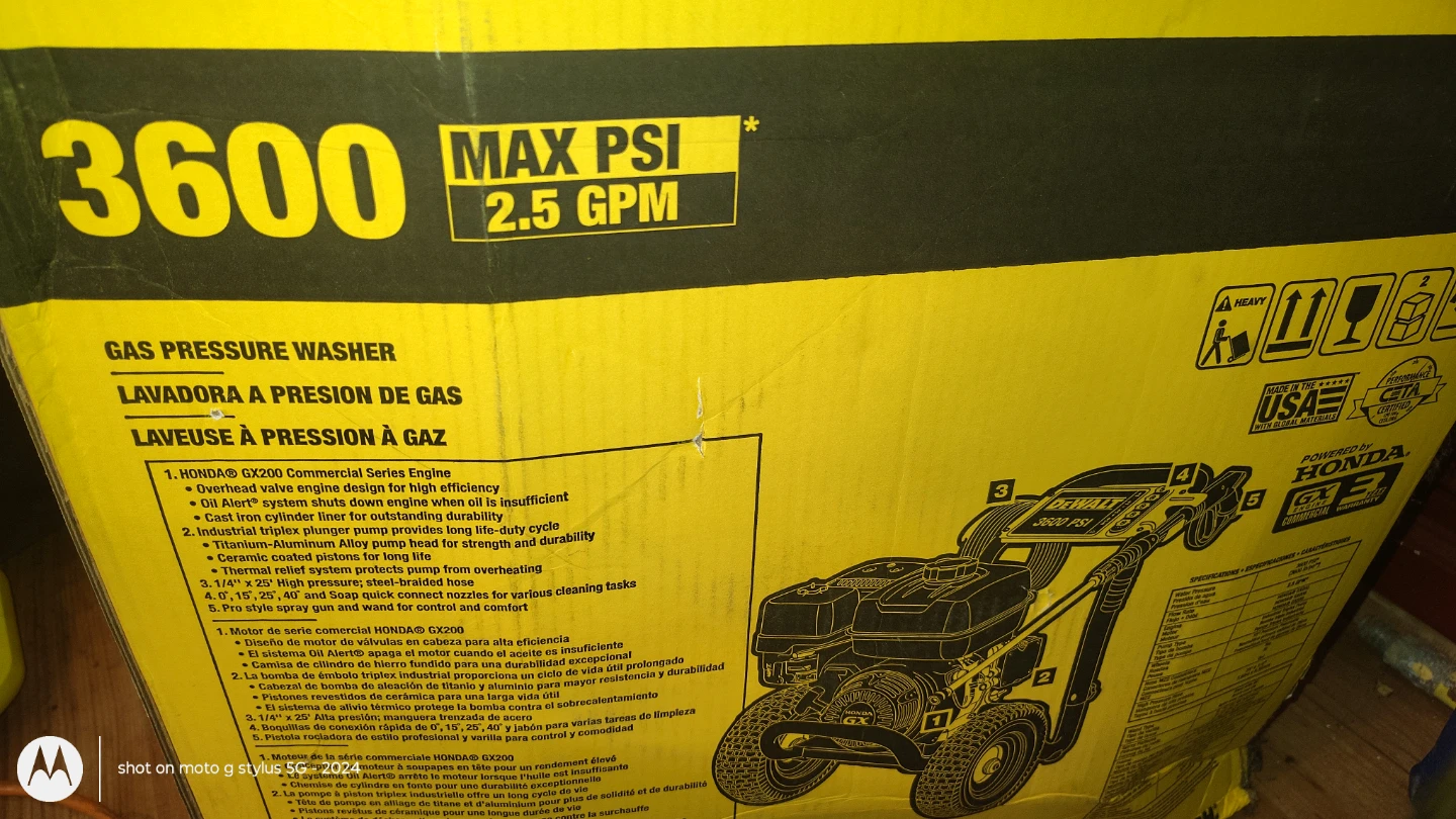 DeWalt 3600 MAX PSI 2.5 GPM - photo 2