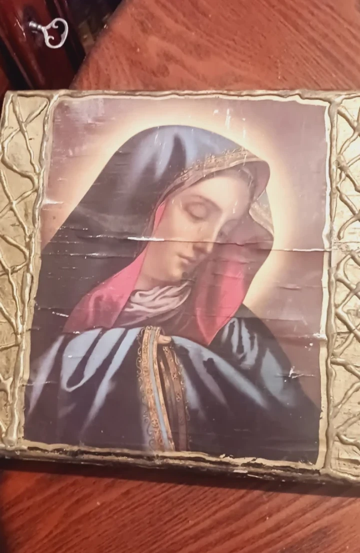 Vintage Religious Wall Art Depicting The Virgin Mary - photo 2