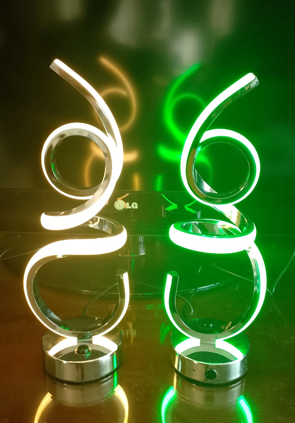 Modern LED Spiral Table Lamps - Set of 2 - photo 2