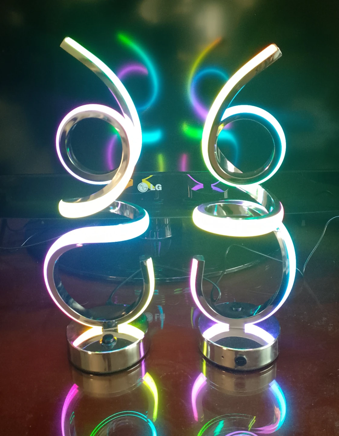 Modern LED Spiral Table Lamps - Set of 2 - photo 3