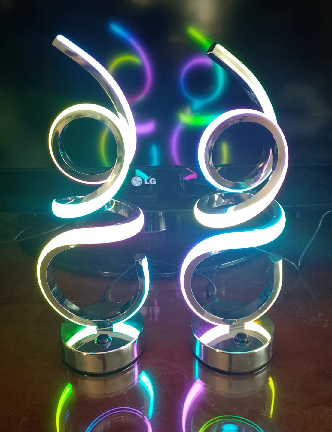 Modern LED Spiral Table Lamps - Set of 2 - photo 4