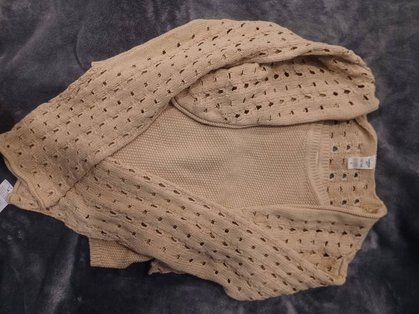 OshKosh B'gosh Cardigan Sweater Size 14/14A Tan