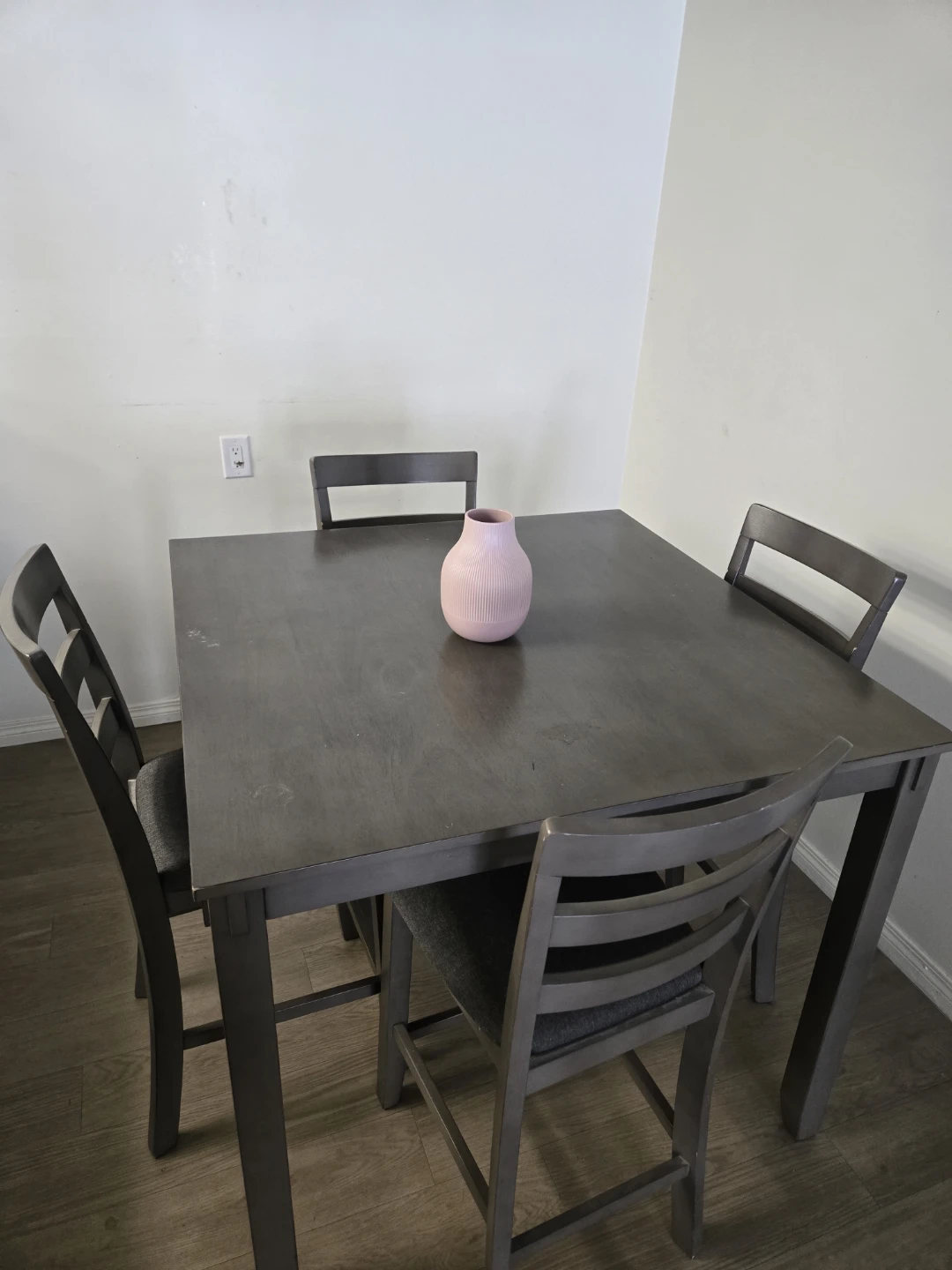 Grey Counter Height Dining Table Set with 4 Chairs - photo 4