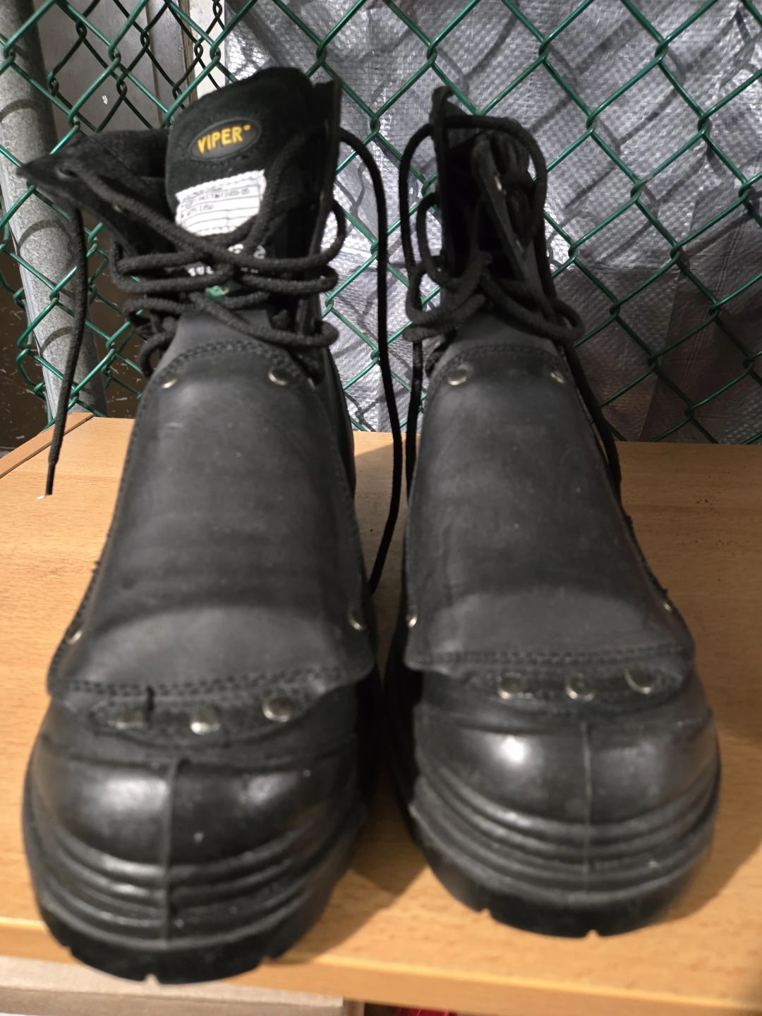 Viper Black Work Boots Size W7.5 - photo 4