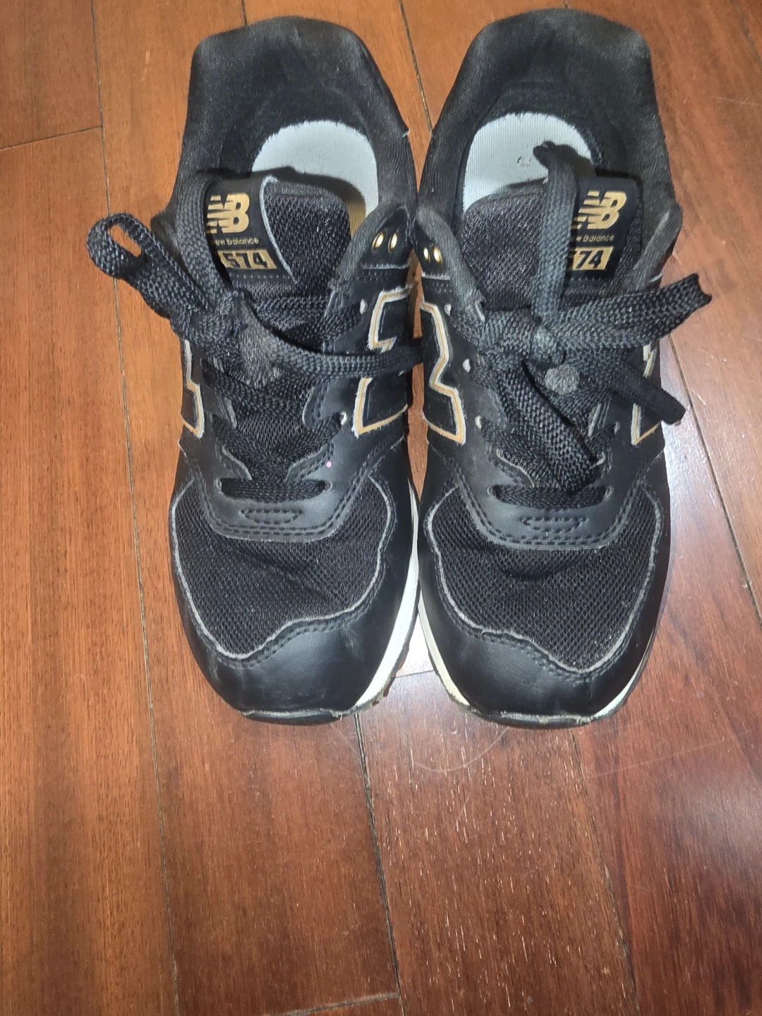 New Balance 574 Black & Gold Sneakers - photo 4