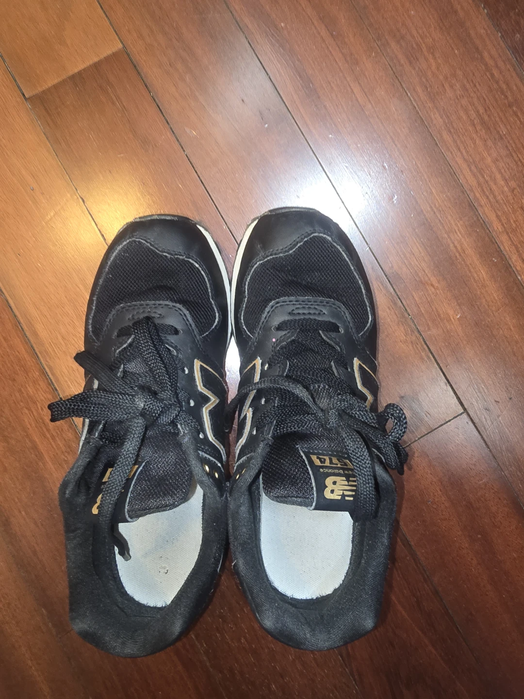 New Balance 574 Black & Gold Sneakers - photo 5