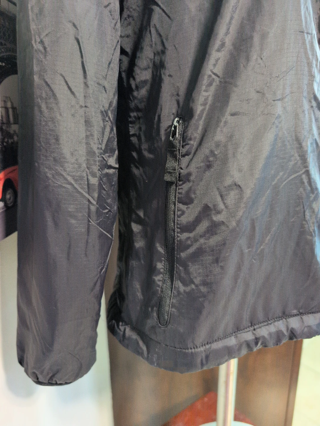 Black Hooded Jacket size M - photo 2