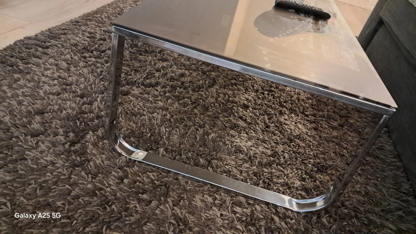 Glass coffee table with Brooklyn Bridge print - photo 2