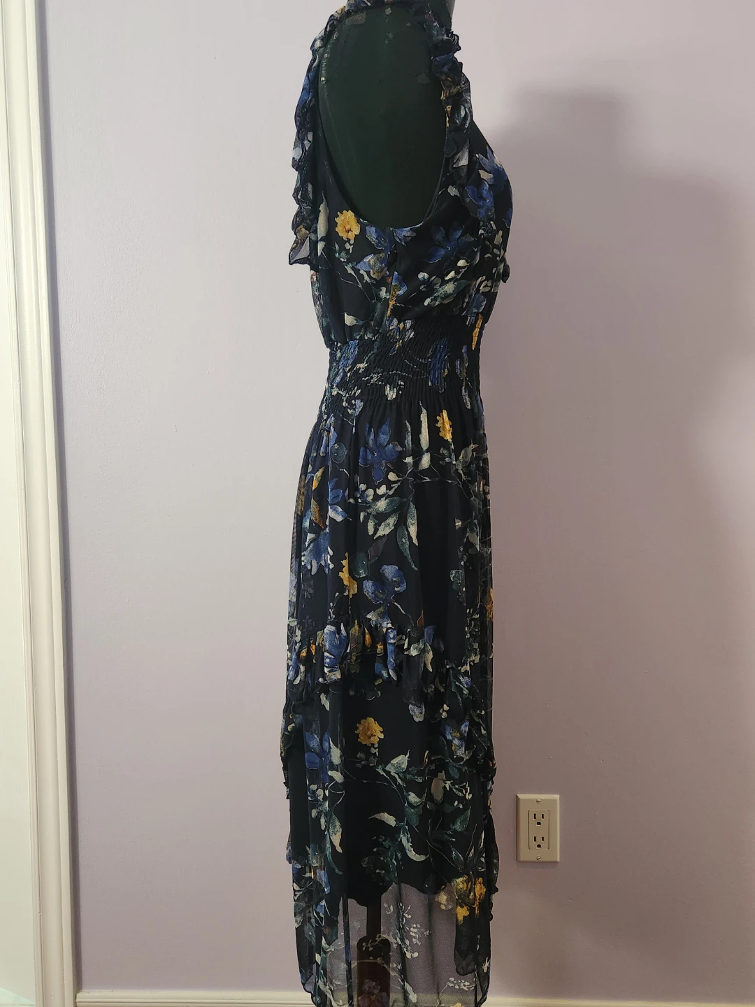 Kate and Lily Dark Navy Blue Floral Print Dress Size 14 - photo 3