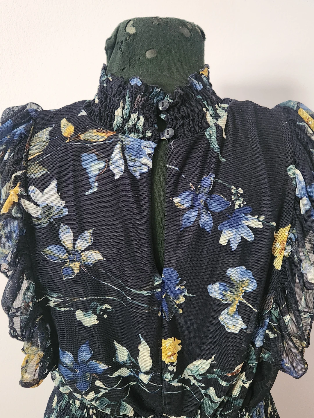 Kate and Lily Dark Navy Blue Floral Print Dress Size 14 - photo 5