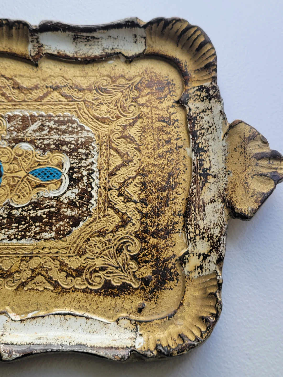 Small Vintage Italian Wood Florentine Tray - photo 2