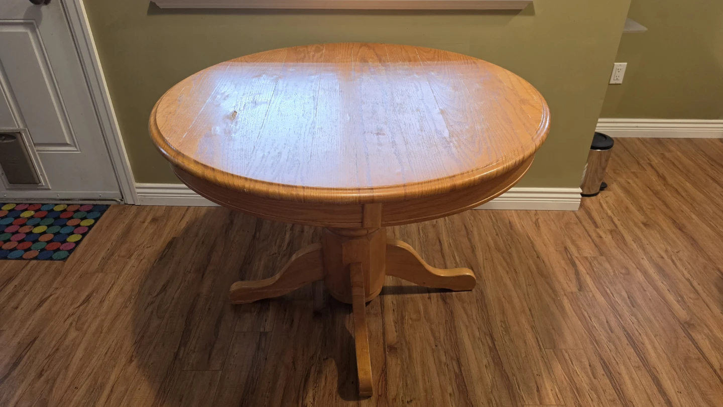 Wooden Pedestal Dining Table