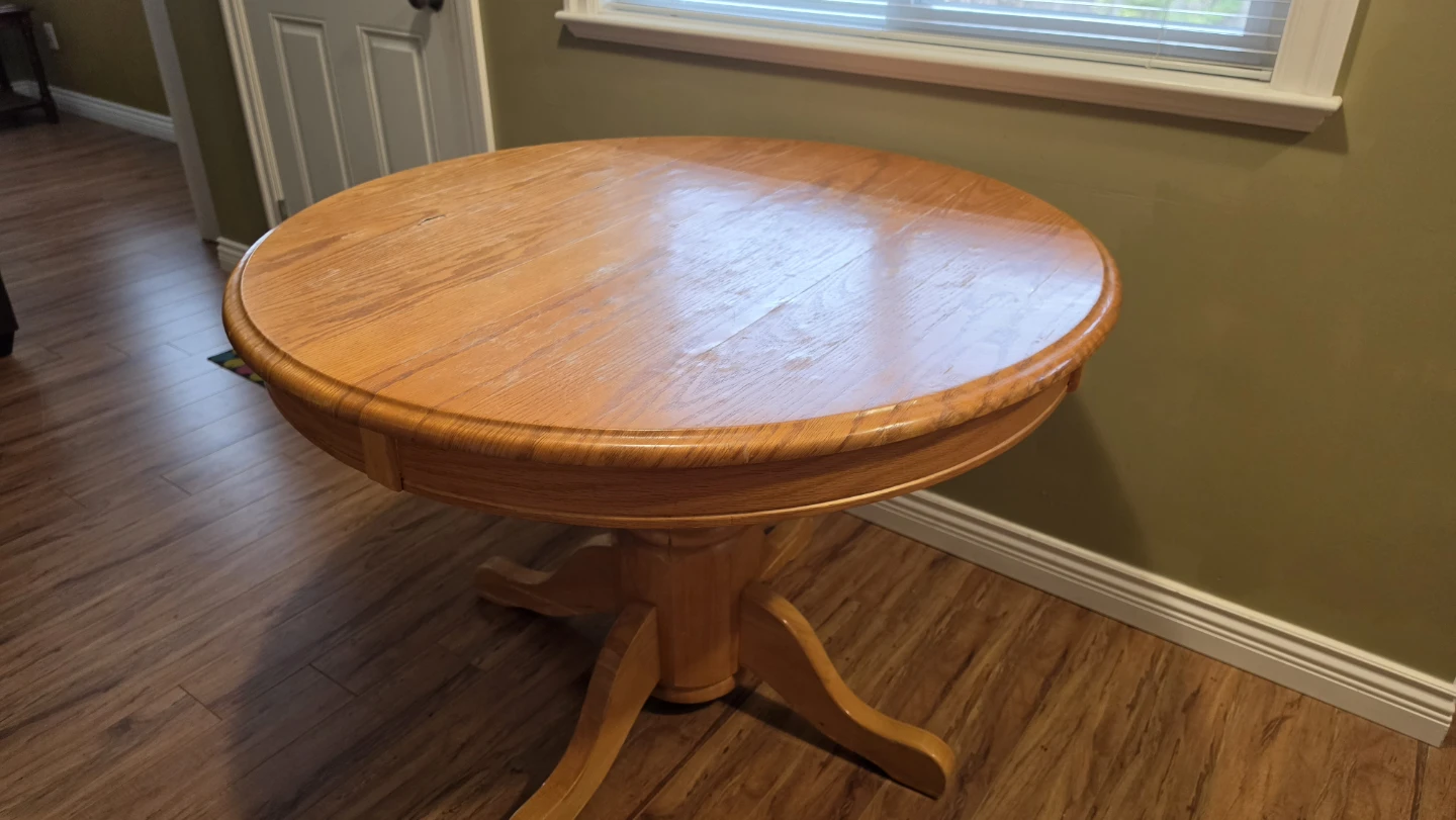 Wooden Pedestal Dining Table - photo 3