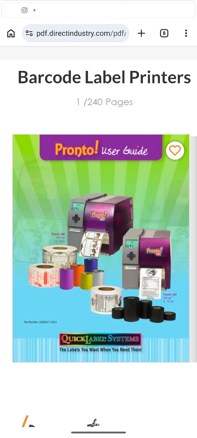 Free delivery QuickLabel Pronto! 482 Label Printer