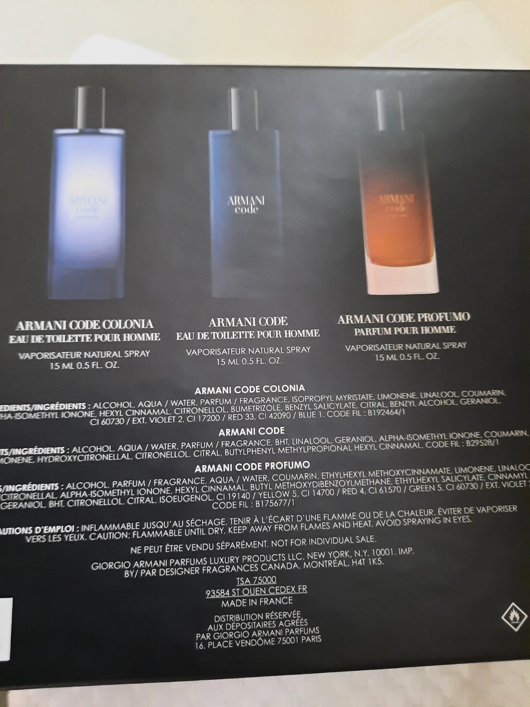 Giorgio Armani Armani Code Gift Set 3x15ml - photo 2