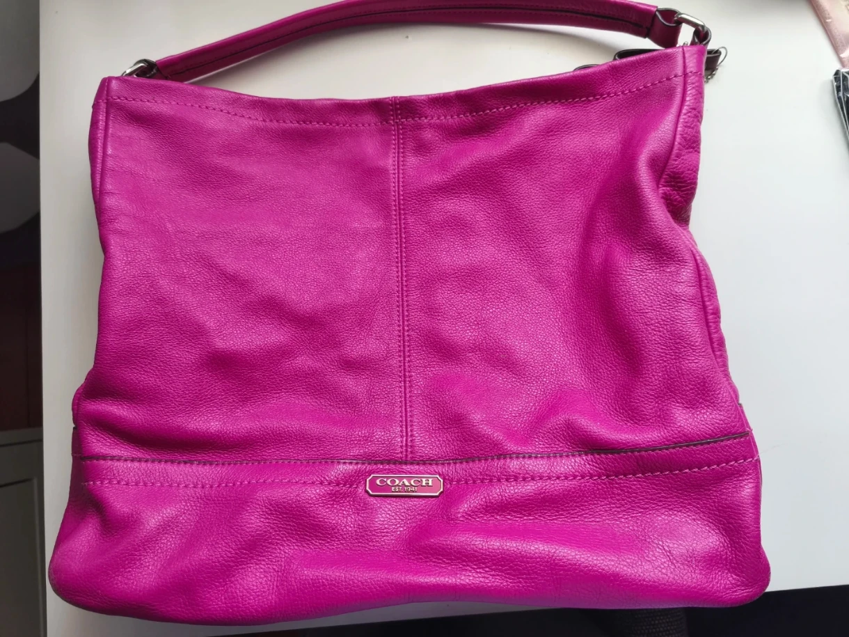 Coach Pink Leather Hobo Bag