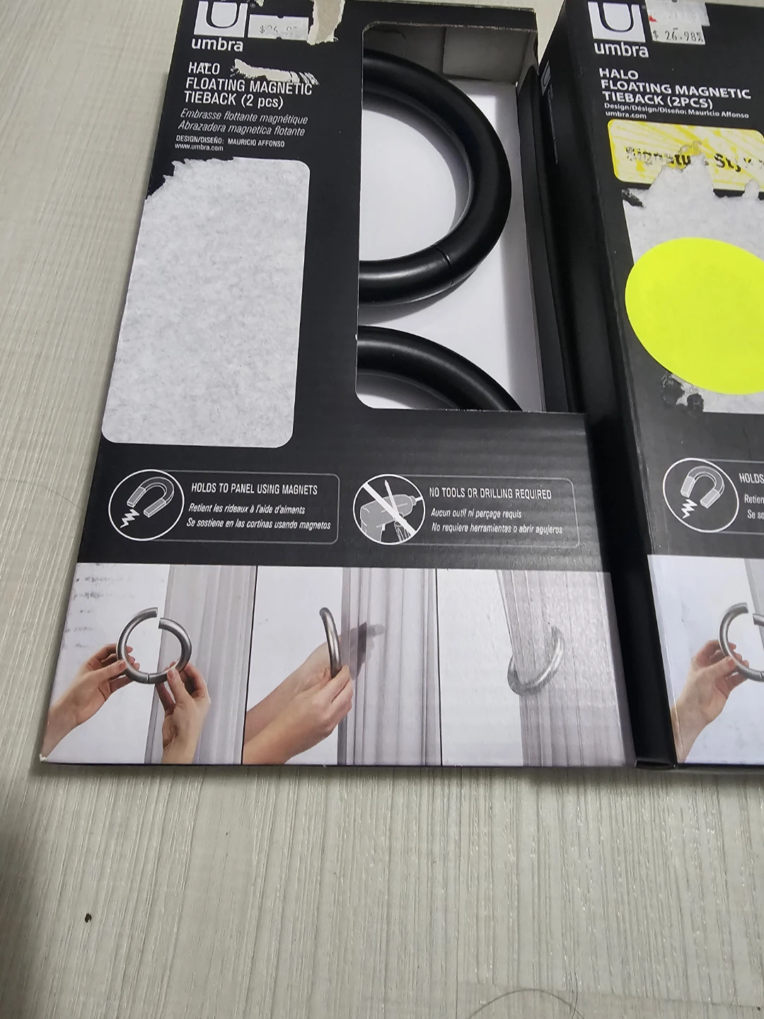 Umbra Halo Floating Magnetic Tiebacks (4 Pcs) - Black - photo 2