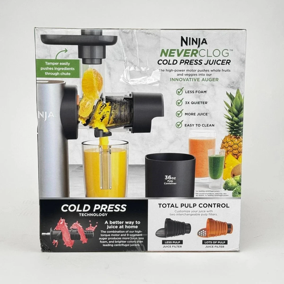 Ninja NeverClog Cold Press Juicer - photo 3