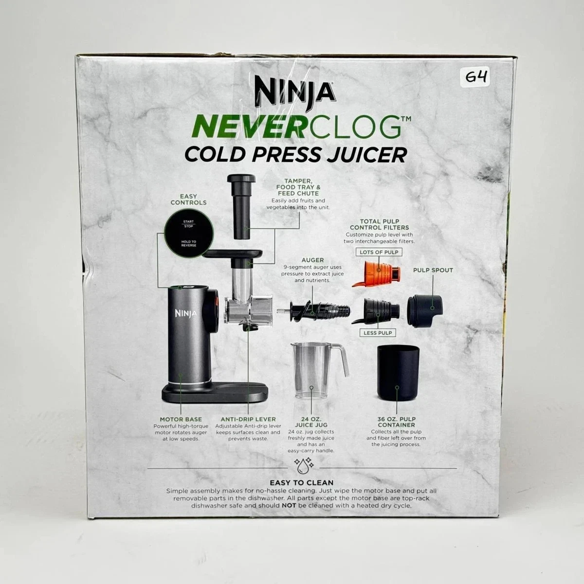 Ninja NeverClog Cold Press Juicer - photo 4