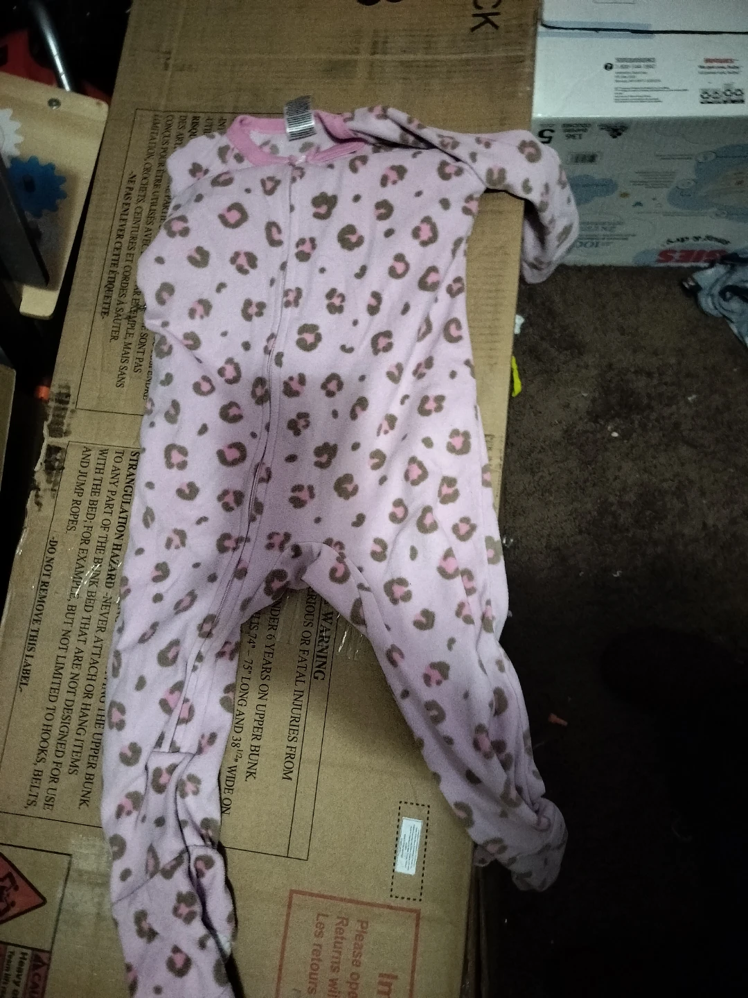 Pink Leopard Print Fleece Pajamas