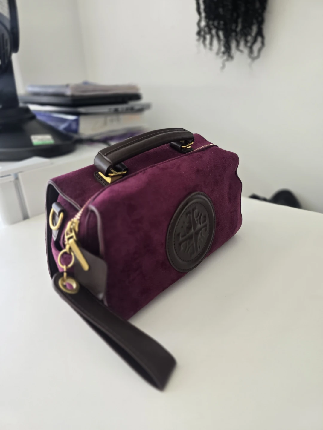 Purple Suede Mini Handbag - photo 2