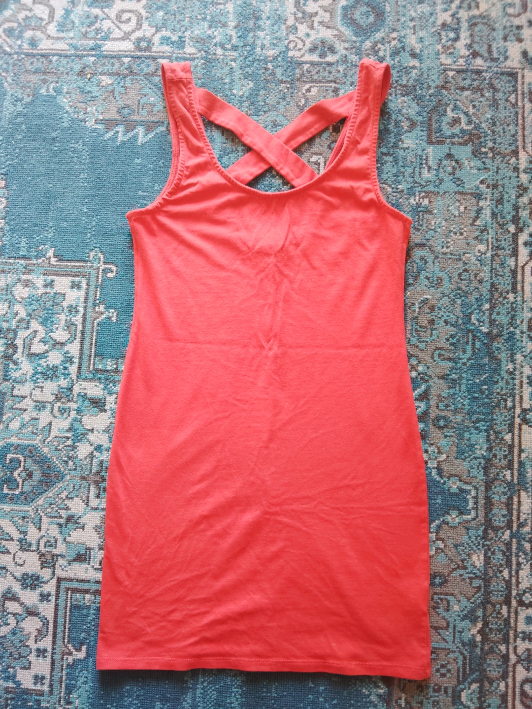Forever 21 Red Criss-Cross Strap Tank Dress