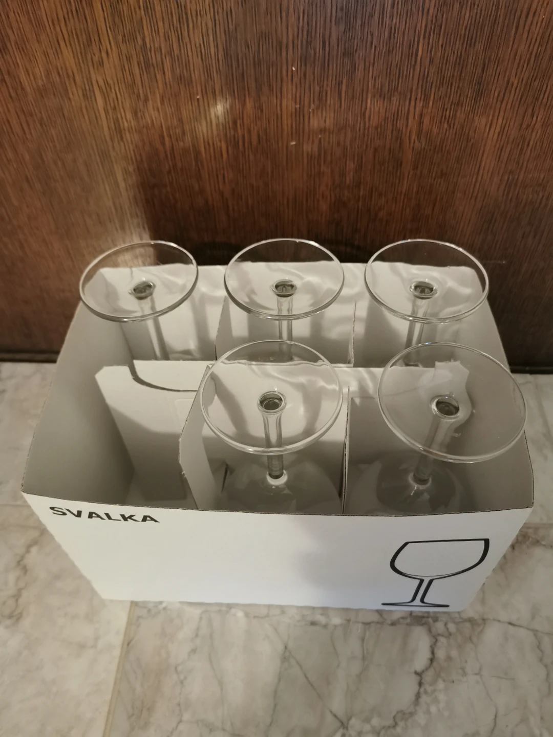 IKEA SVÄLKA Wine Glasses - Set of 5