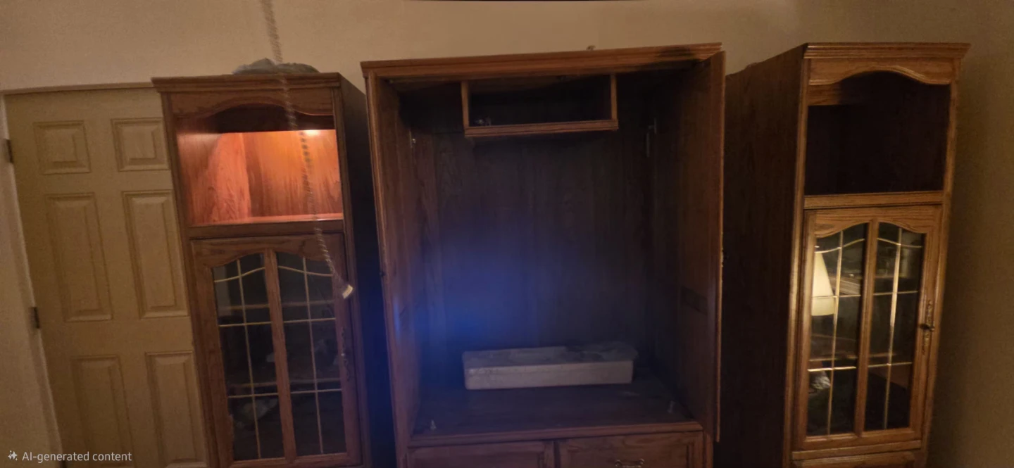 Wooden Entertainment Center Media Console Unit - photo 2