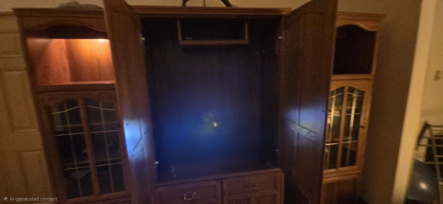 Wooden Entertainment Center Media Console Unit - photo 3