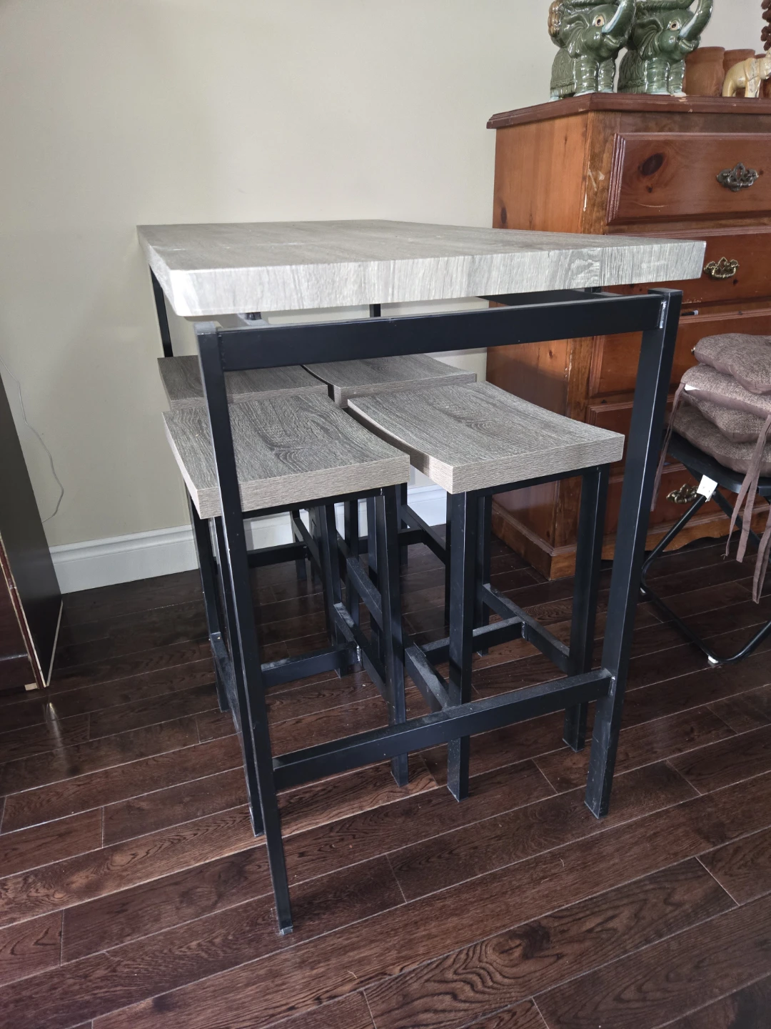 3-Piece Counter Height Table and Stools Set - photo 2