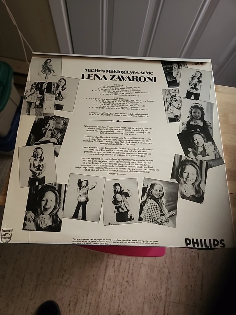 Lena Zavarroni Ma! He's Making Eyes At Me Vinyl LP Record - photo 2