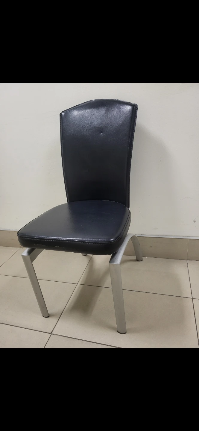 Sleek Modern Dining/Side Chair. Faux Leather