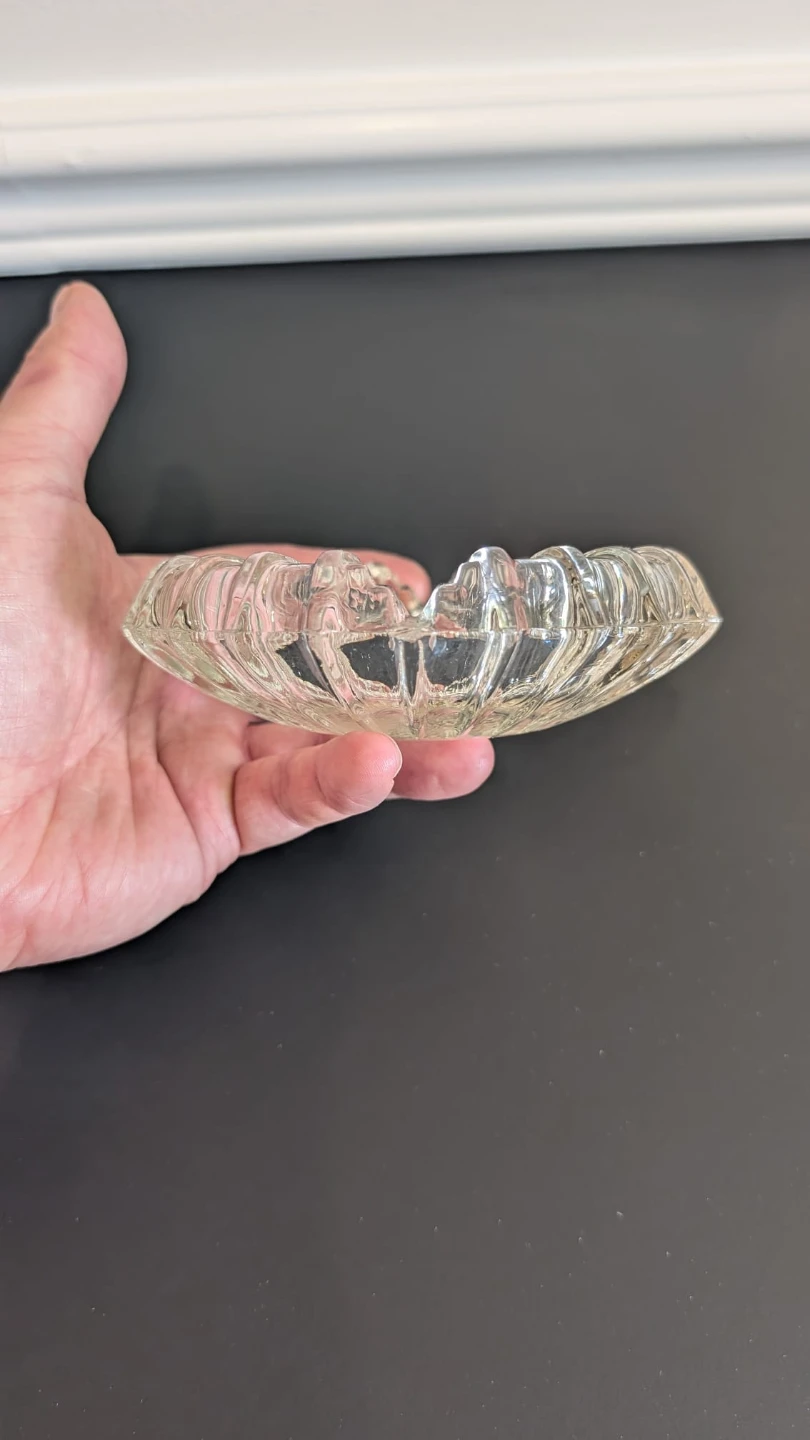 Vintage Clear Glass / crystal Ashtray - photo 5