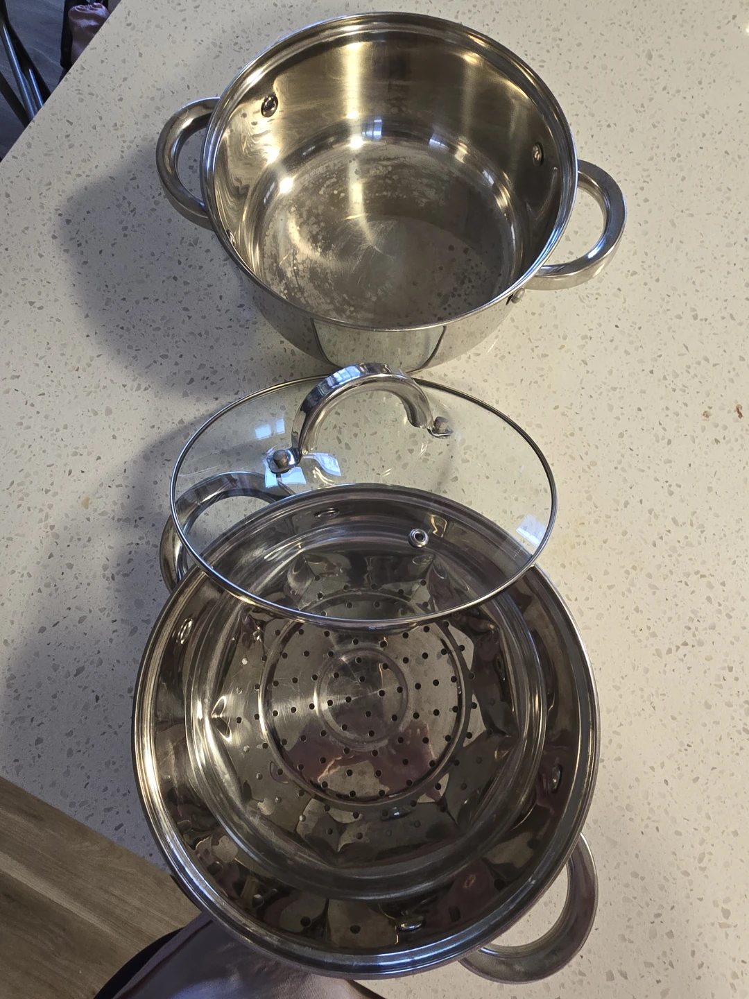 Stainless Steel Steamer Pot with Lid - photo 2
