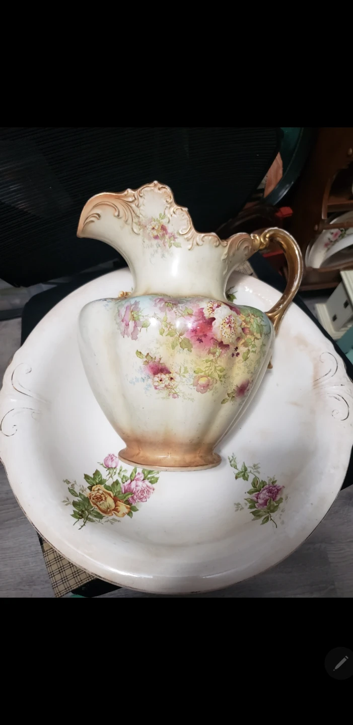 Antique 1900's Basin and Pitcher - photo 2