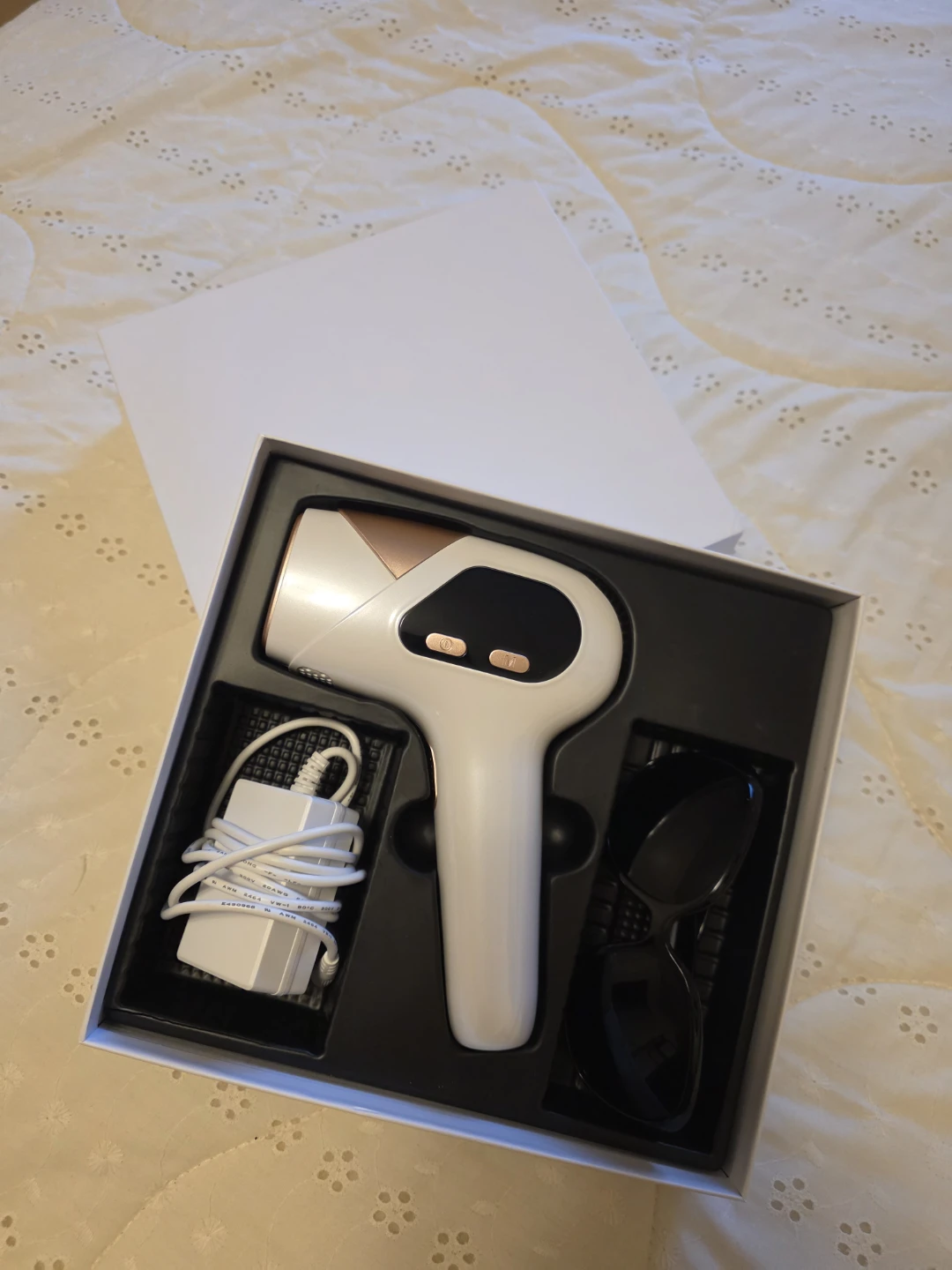 IPL Hair Removal Device with Sunglasses and Charger