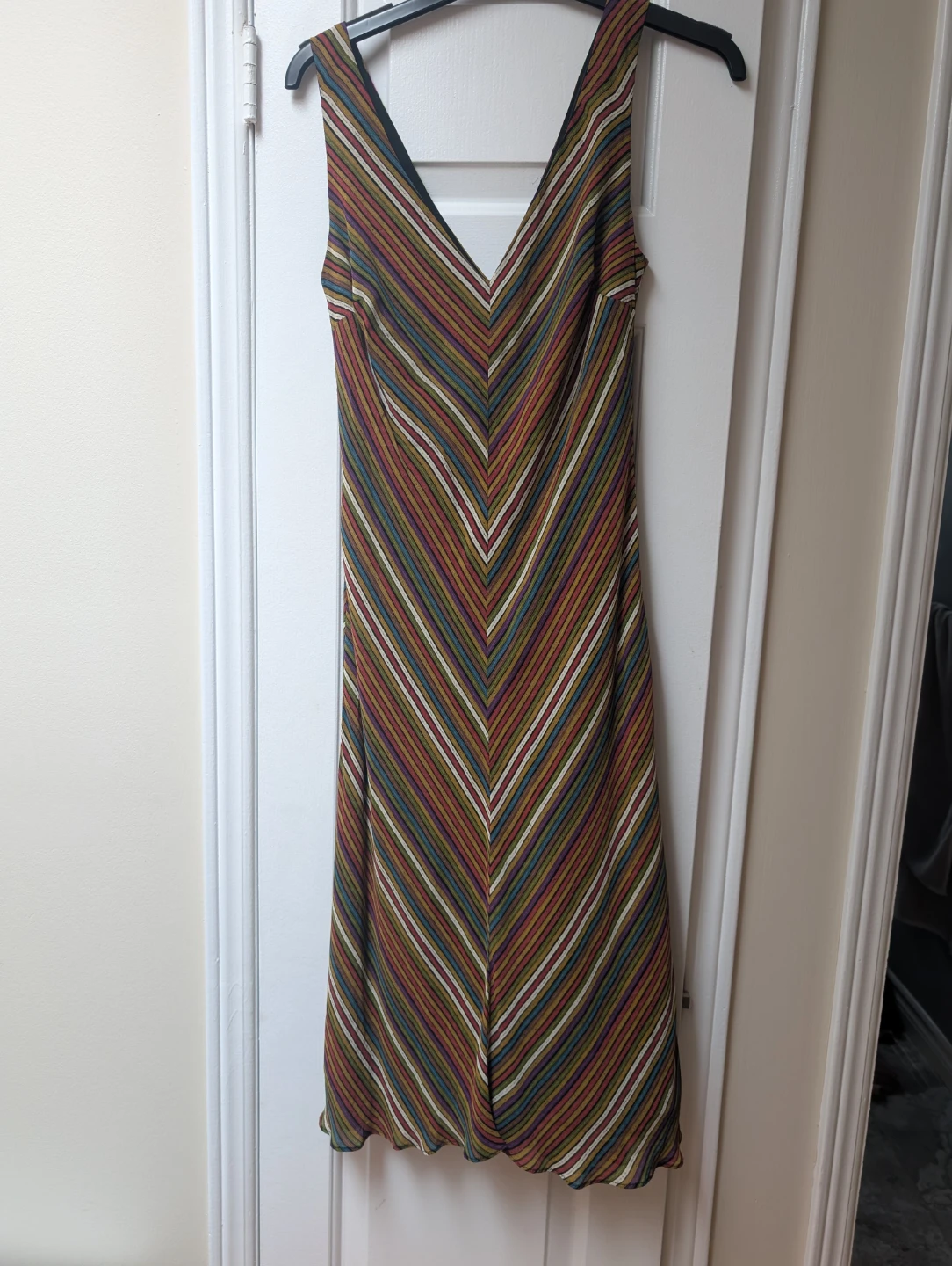 Mica striped V-neck dress size 4