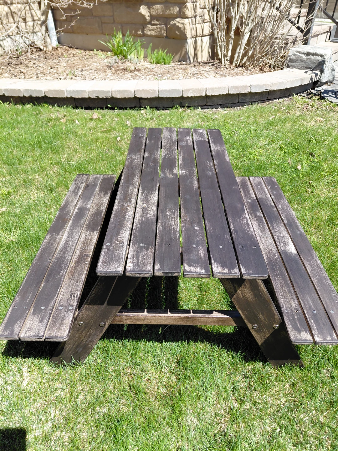 Wooden Picnic Table rustic finish