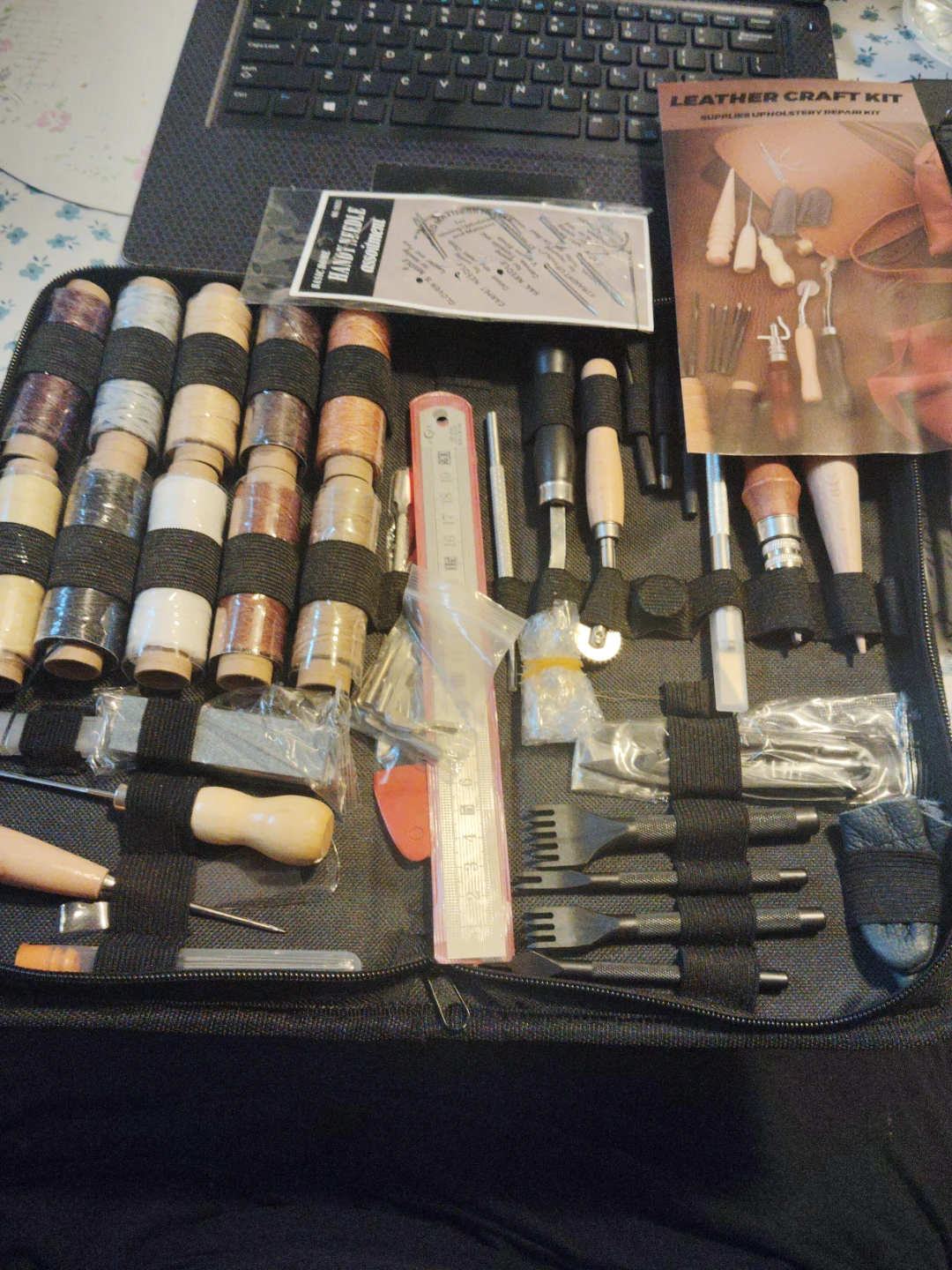 Leather Craft Kit with Tools and Supplies
