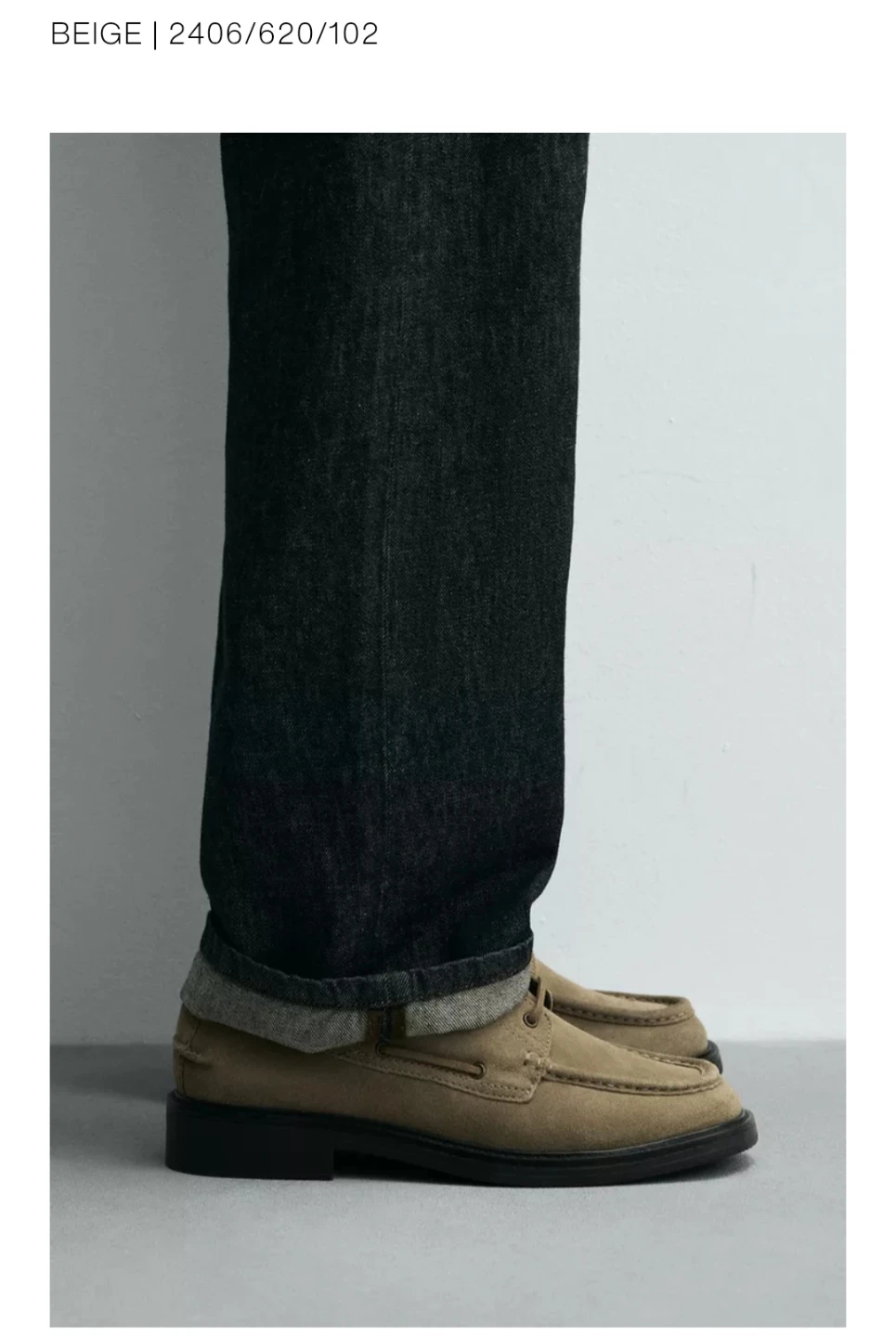 Zara Man Beige Suede Leather Dress Deck Shoes - photo 5