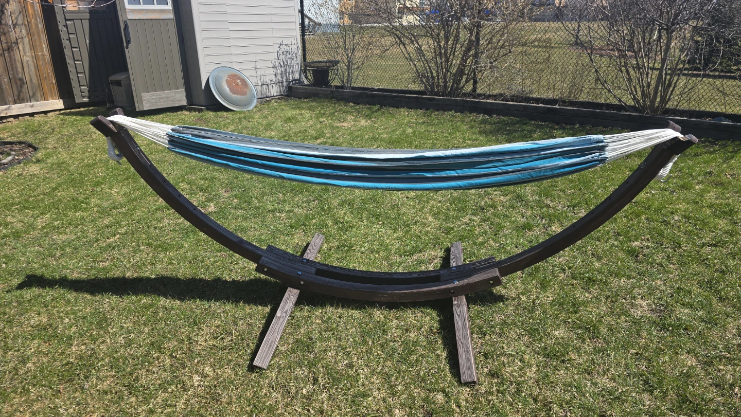 Hammock with Wooden Stand