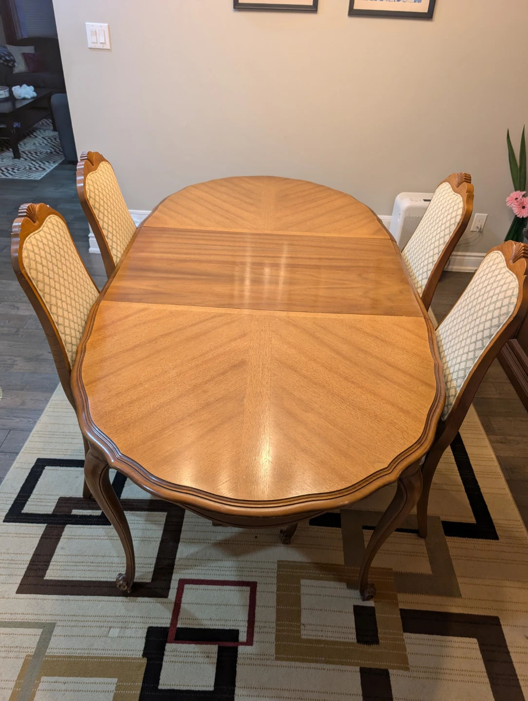 Wooden Dining Table and 4 Chairs Set - photo 2