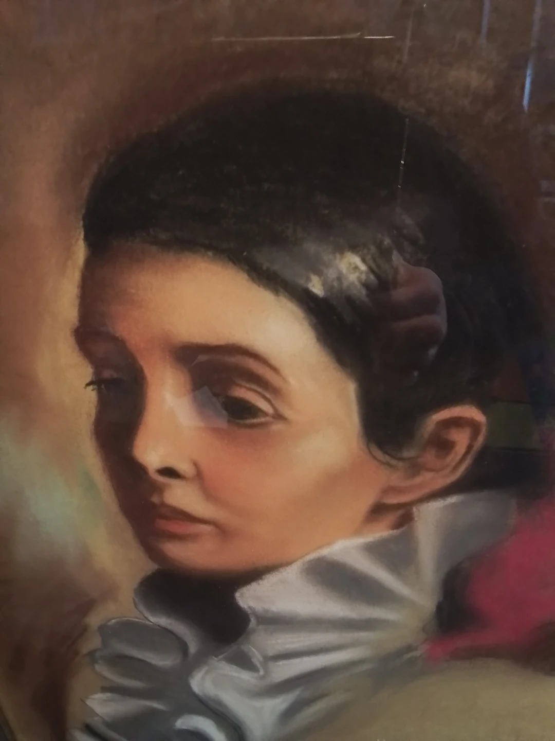"Latin Lady" in an Art Deco style Pastel Painting by V. Johnson - photo 2